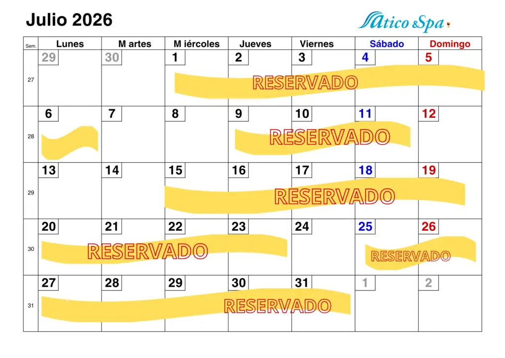 2.e calendario julio atico&spa de lujo